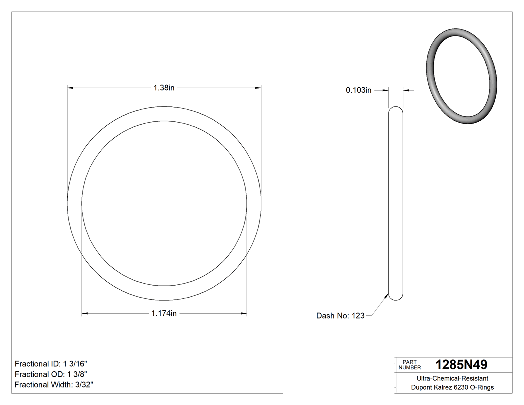 Technical drawing - 1285N49